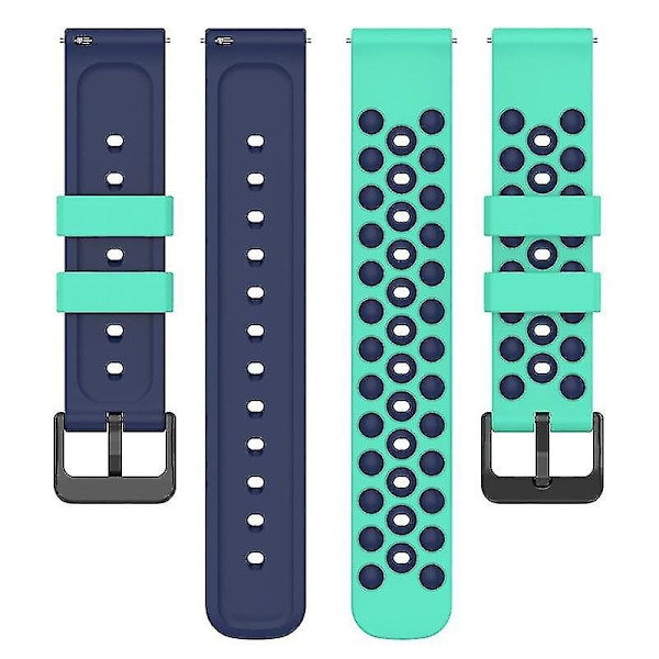 For Samsung, Huawei, Huami, Polar Universal Watch Band 20mm Watch Strap med flere runde hull Multicoloured I I Samsung Galaxy Watch4