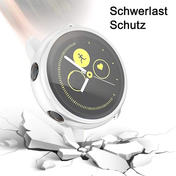 2 stk Kompatibel med Galaxy Watch Active2 etui 40mm, 2 pakker Soft Tpu Bumper Full Around Screen Protector Cover til Samsung Galaxy Watch Active 2 40mm