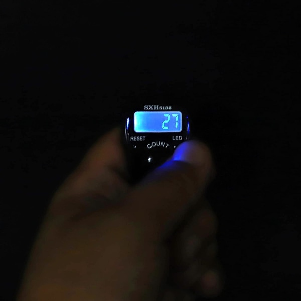 Fingerräknare - 5 LED Digital Fingerräknare Med Digital Elektronisk Fingerräknare Hand Tally Mini Manuell Räknare Med Lcd-skärm Fingerräknare