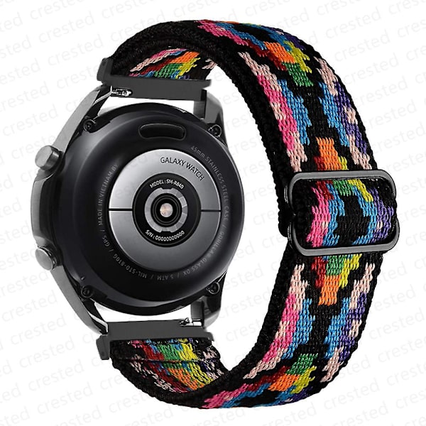 20 mm 22 mm band för Samsung Galaxy Watch 4/classic/3/5/ pro/active 2 Gear S3 Elastisk nylon Huawei Watch Gt 2 2e 3 Pro Strap 22mm Bohemia color