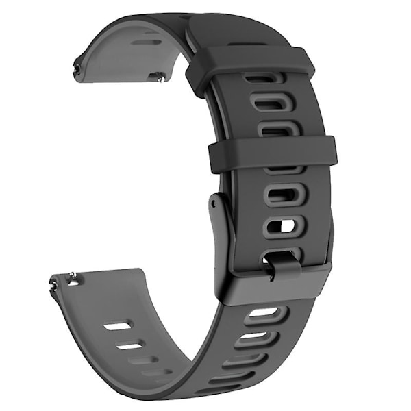 20mm kaksivärinen silikoniranneke Samsung Galaxy Watch6 Classic 47mm 43mm / Garminactive 5 -rannekkeelle Black Grey