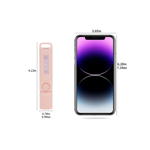 Ladattava taskulamppupaketti, USB C, Mini LED (sininen)