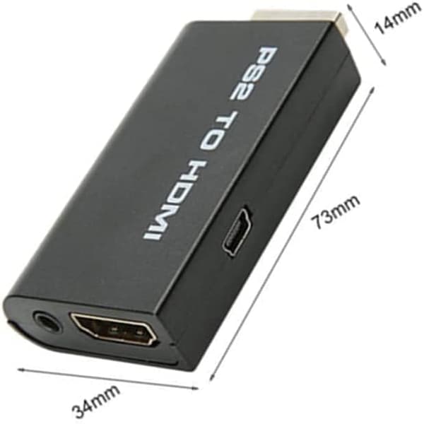 Adapter - Ps2 til Hdmi Video Konverter Ps2 Input Hdmi Audio Output