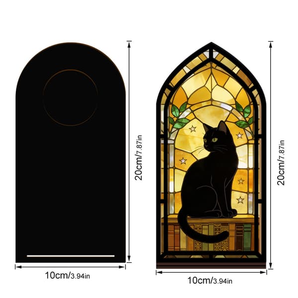 Fantasy bokkrok for bokelskere, med stearinlyslampe Black Cat 2