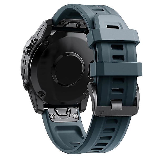 KLB-LWGJ-001 För Garmin Fenix 7 / 7 Pro Remband Ersättning QuickFit 22mm Silikon Armband Navy Blue