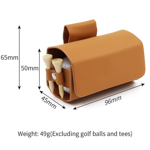 Udendørs golfbæltetaske med magnetlukning til 2 bolde, 96x 45 x 50mm (Sort)