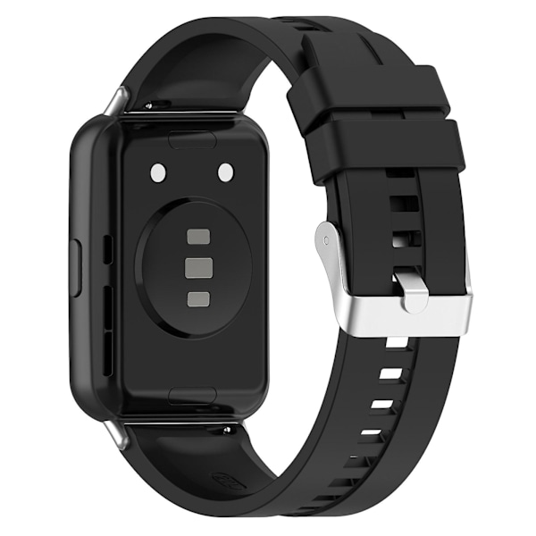 Snabbkoppling klockarmband i silikon för Huawei Watch Fit 2, 20 mm sportklockarmband med spänne Black