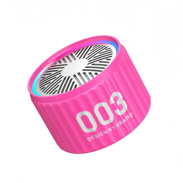 Bluetooth 5.2 Metal Subwoofer Højttaler (Magenta)
