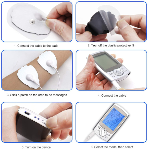 Ems Digital Tens Cervical Meridian Massager 24 Tilstande Sort