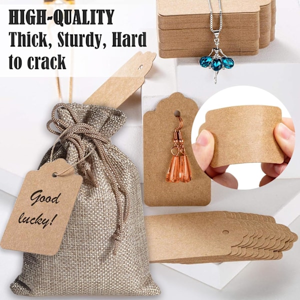 Jute Gaveposer med Snøring for Bryllupsgaver (13 x 18 cm)