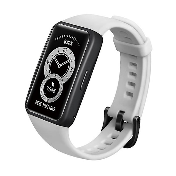 Silikone Rem til Huawei Band 6 White