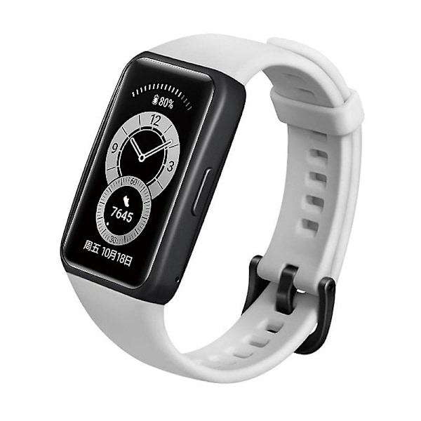 Silikoniranneke Huawei Band 6 -rannekkeelle White