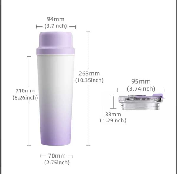 Blender, med 20 knive, direkte drikke og 304 rustfrit stål, et-klik start, 650 ml (sort)