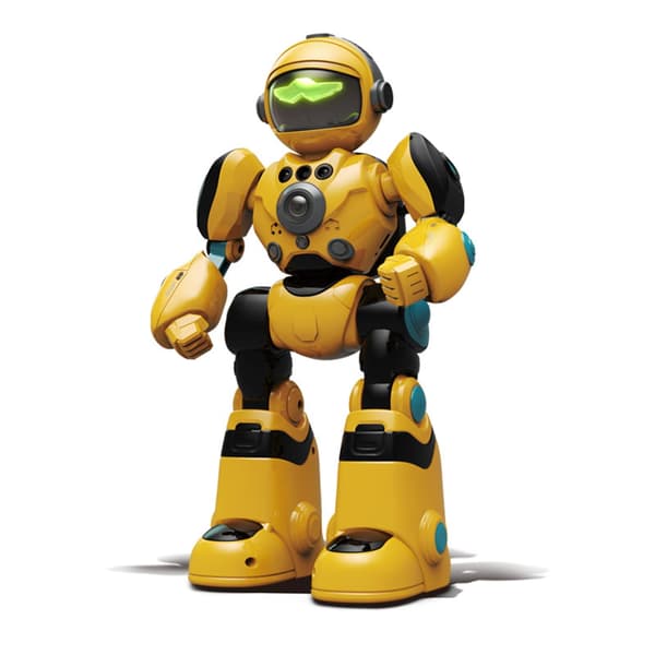 Robotleketøy for barn, med stemmeopptak og bevegelsessensor, programmerbar musikkdans (gul)