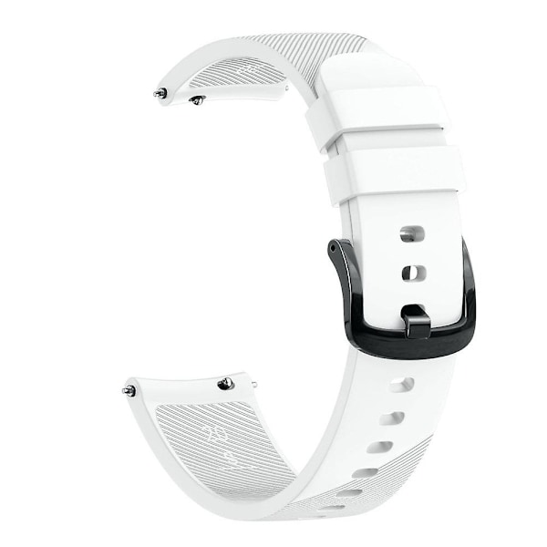 Twill Watch Band 20mm för Samsung Galaxy Watch4 46mm 42mm/Watch4 44mm 40mm/Garmin Forerunner 645 White B Samsung Galaxy Watch4