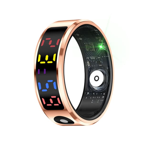 Smart Ring R12 (Jring), Gull Med Pulsmåler, Blodoksygen, Søvnhelseovervåking (10#)