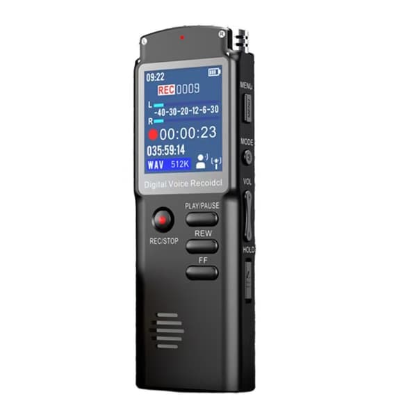 Diktafon - 128 GB Lille Digital Lydoptager Med Mp3 & Usb Til Forelæsninger