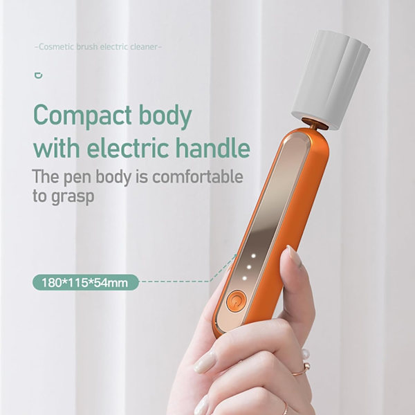 Elektrisk sminkborstrengörare, USB automatisk snabbspinnande sminkborstrengöring (Svart)