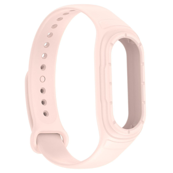 Til Xiaomi Smart Band 8 Udskiftning Silikone Urrem Integreret Håndledsrem med Etui Pink, Pink P Xiaomi Smart Band 8