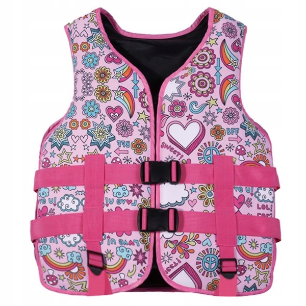 Børneredningsvest flydejakke badedragt Pink2 L