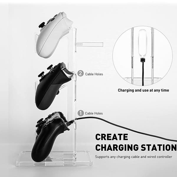 Kontrollerstativ - 3 nivåer for PS5 PS4 (svart)