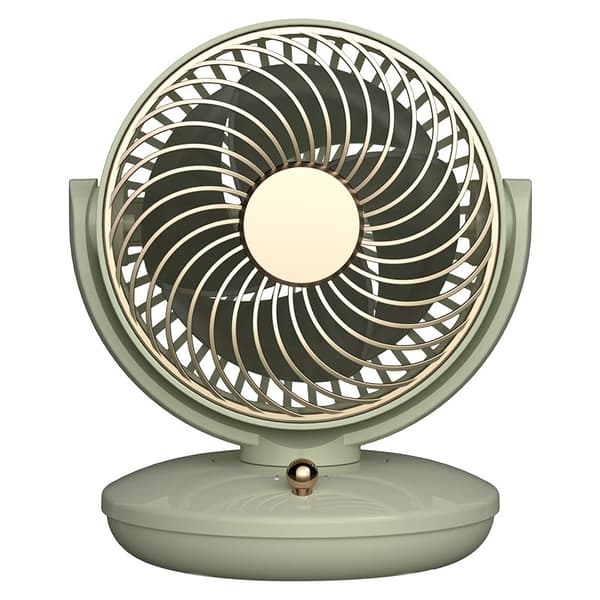 Bordventilator - 3-trins luftcirkulationsventilator, 22Db lav støj, 90° rotation med luftfugter - Grøn