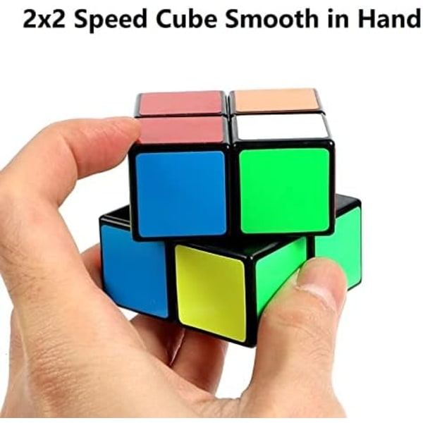 2x2 Speed Cube, 2x2 Cube Puslespill Svart