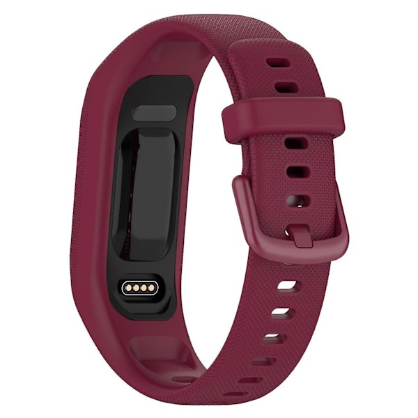 Garmin Vivosmart 5:lle naarmuuntumaton silikoniranneke kotelosuojalla Wine red, Wine Red C Garmin Vivosmart 5