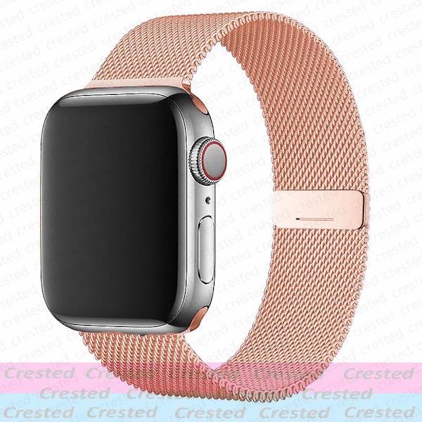 Milanese Loop Strap Til Apple Watch Ultra Band 44mm 40mm 45mm 41mm 49mm 42mm 38mm 44 Mm Correa Armbånd Iwatch Series 3 6 Se 7 8 42mm 44mm 45mm 49mm new pink