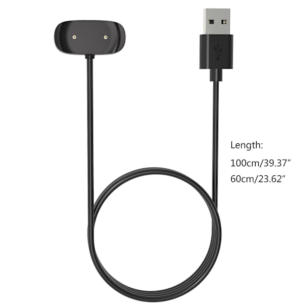 Magnetisk strømadapter ladekabel laderledning for Amazfitbip3 Smartwatch 60cm