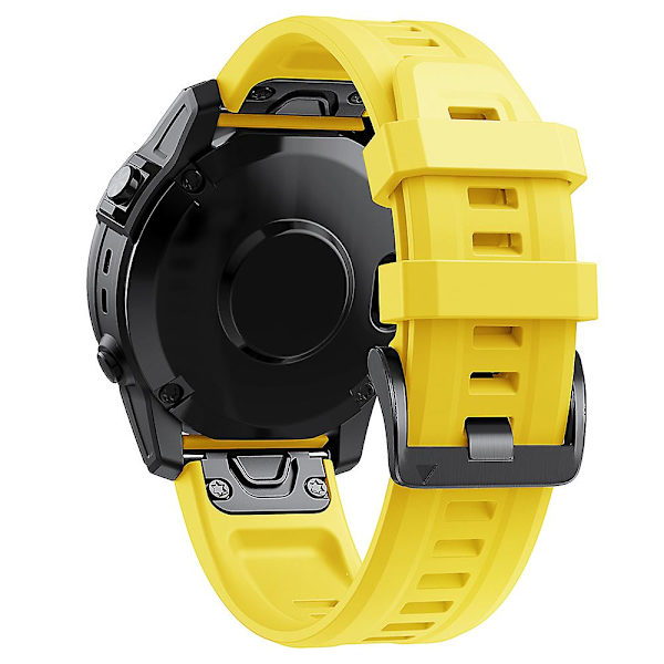 KLB-LWGJ-001 För Garmin Fenix 7 / 7 Pro Remband QuickFit 22mm Silikon Armband Yellow