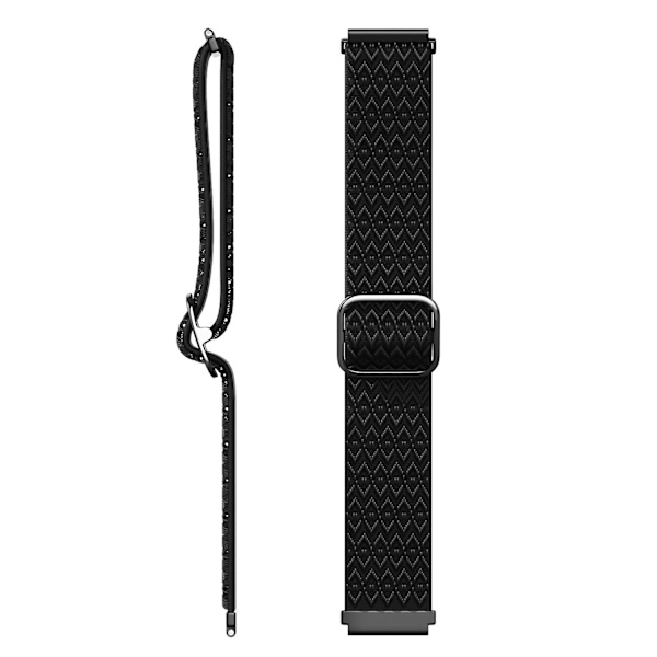 20mm justerbar Rhombus Nylon Smart Watch Band Rem til Samsung Galaxy Watch 42mm Black B Samsung Galaxy Watch 4