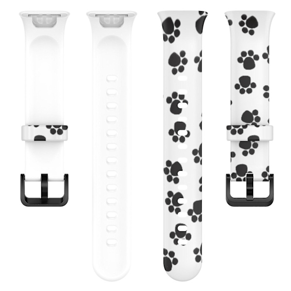 Xiaomi Mi Band 7 Pro -urheilurannekkeen pehmeä silikonipainatuskuvioinen vaihdettavissa oleva ranneke, vakiokoko Footprints