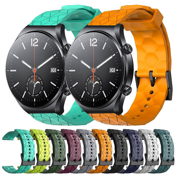 Jalkapallokuvioitu ranneke Xiaomi MI Watch S1 -älykelloon