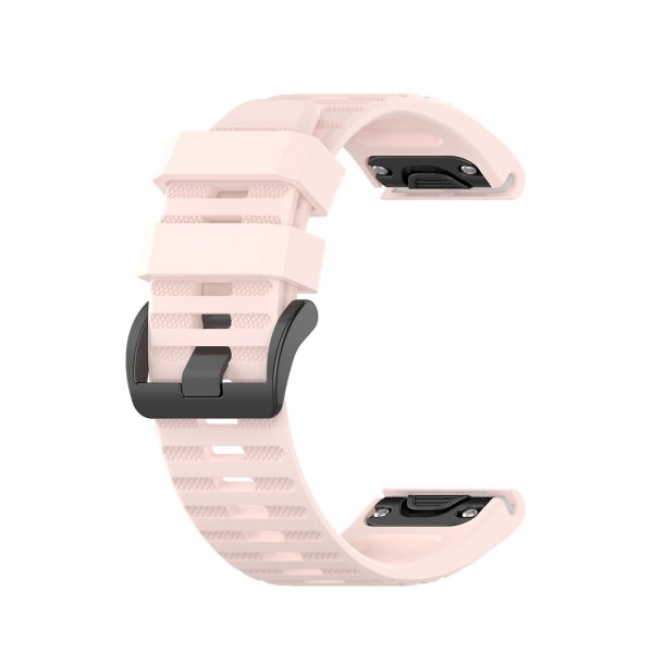 26mm silikon sportsrem for Garmin Fenix ​​6x Pro Light pink