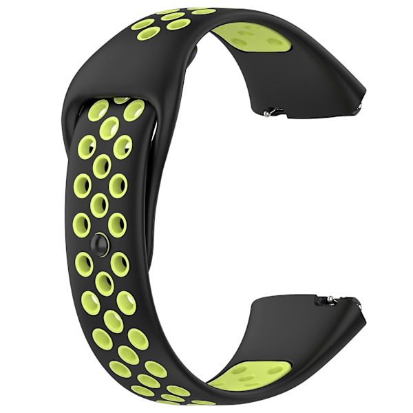 For Xiaomi Redmi Watch 3 Lite / Watch 3 Active Bicolor Watch Bands Silikon Hurtigutløsing Erstatningsklokke Rem Black Lime