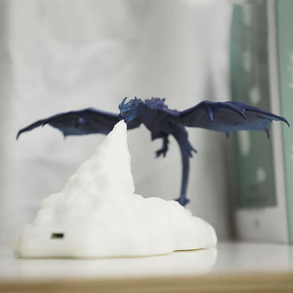3D-printet formet lys sengelampe USB genopladelig (isdrage)