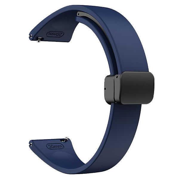 Silikonihihnat Samsung Galaxy Watch6 / Watch6 Classic / Watch 5 Pro / Watch4 Classic -magneettinen taittolukko 20 mm hihna Midnight Blue