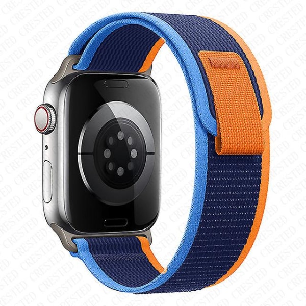 Bånd for Apple Watch-rem 49 mm 44 mm 40 mm 45 mm 41 mm 42 mm 38 mm Correa Nylon Trail Loop-armbånd Iwatch Ultra Series 7 6 5 3 Se 8 38 40 41mm orange-d blue