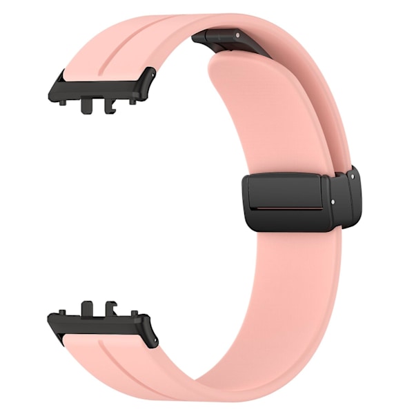 Samsung Galaxy Fit3 SM-R390 -silikoniranneke, jossa taittolukko Light Pink