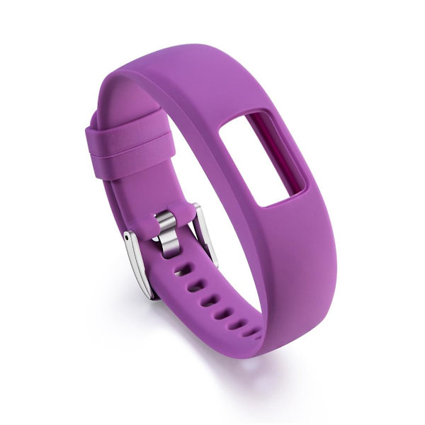 Til Garmin Vivofit 4 Gloss & Farve Integreret Silikonurrem (Hvid) Til Garmin Vivofit 4 Purple