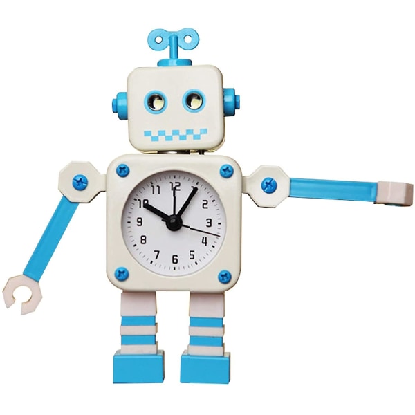 Robot Shape Väckarklocka White
