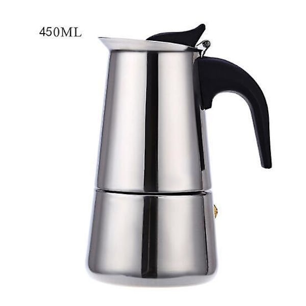 2/4/6/9 kopper kaffekande i rustfrit stål Mokka Espresso Latte komfurfilter Moka kaffemaskine Kaffekande til køkken Wf1111 450ML