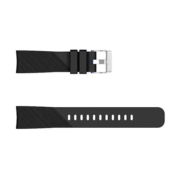 Twill-kuvioitu silikoniranneke Samsung Galaxy Watch 42mm -kellolle Black A Samsung Galaxy Watch 4