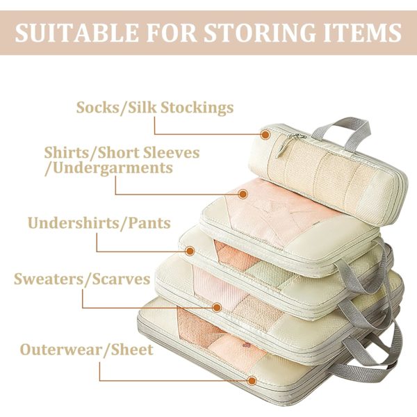 Resväska Organiseringsväska Set, 9-pack (Svart)