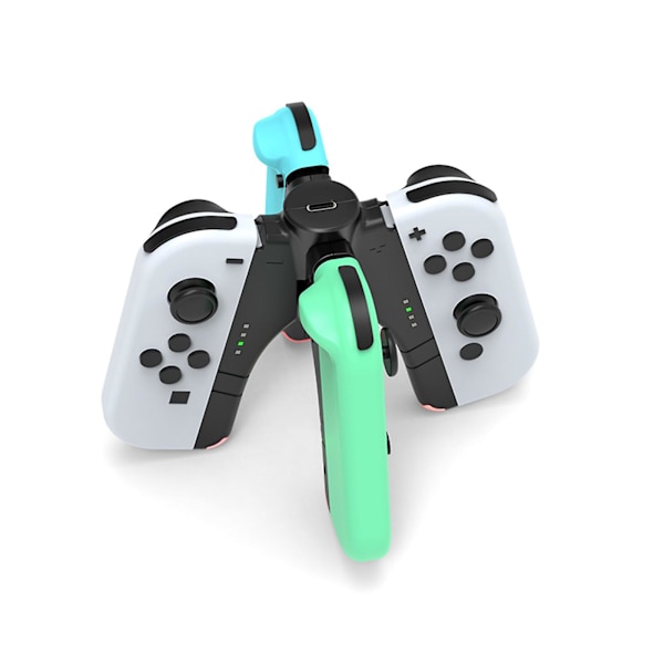 Forswitch/switch Oled laddare 4 i 1 vänster höger Gamepad laddningsdocka laddare