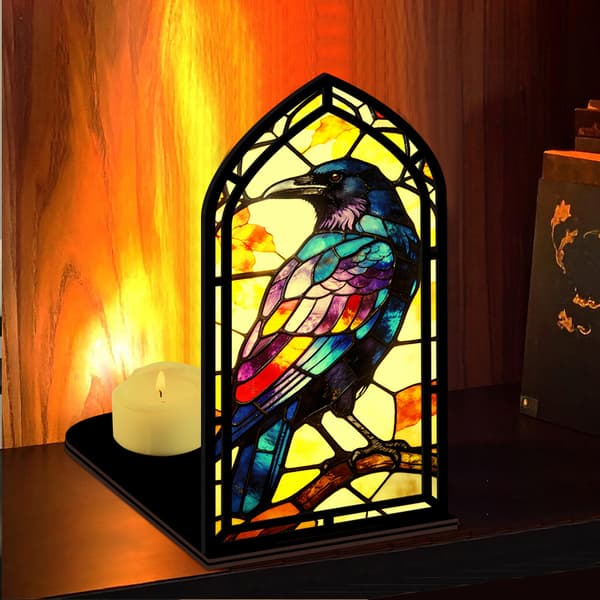 Fantasy bokkrok for bokelskere, med stearinlyslampe Raven 3
