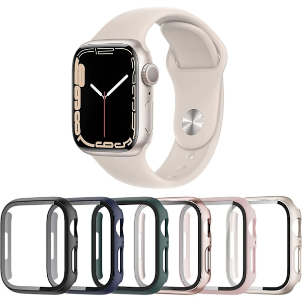 6-pakning etui for Apple Watch Series 3/2/1 42mm skjermbeskytter B