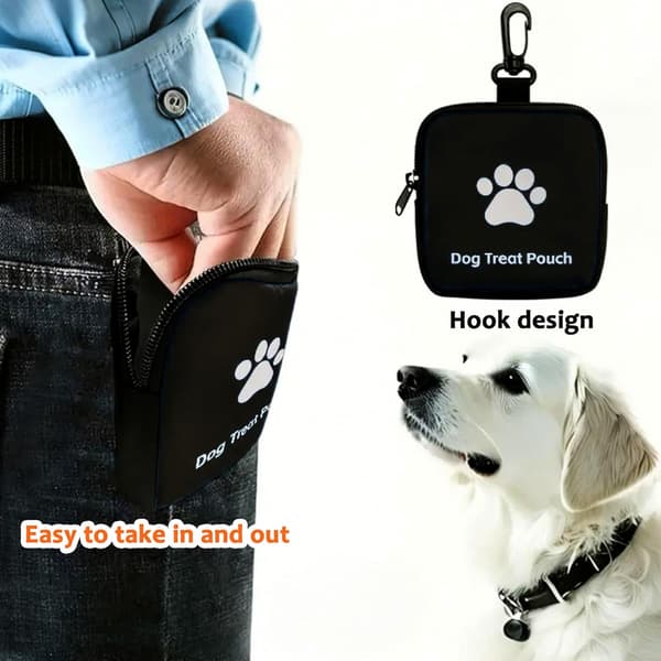 Hundegodbiterpose med glidelås, sølesikkert design Black 11*12*3.2cm