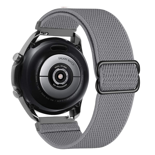 20 mm 22 mm bånd til Samsung Galaxy Watch 4/classic/3/5/pro/active 2 Gear S3 Elastic Nylon Loop Huawei Watch Gt 2 2e 3 Pro Strap 20mm Cool gray